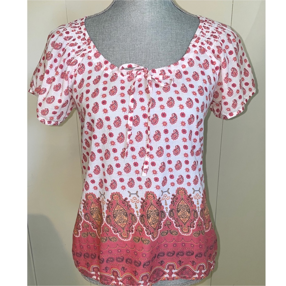 PRANA GIGI PAISLEY PEASANT BLOUSE - Picture 2 of 7